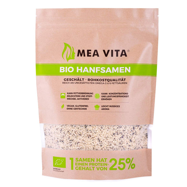 Bio Hanfsamen, geschält, 1 kg Vorratspackung