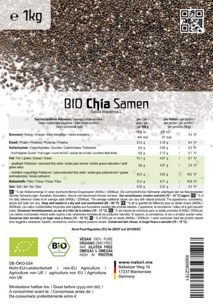 Bio Chiasamen 1 kg Vorratspackung