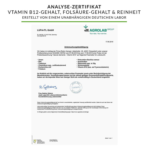 Vitamin B12 Depot- Pillen - 1000µg - Kombipräparat