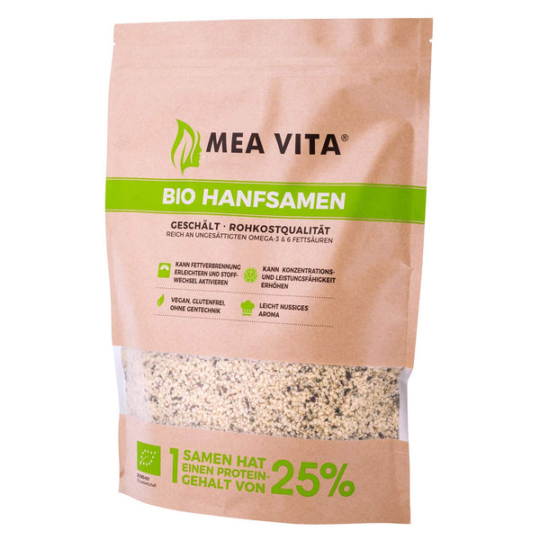 Bio Hanfsamen, geschält, 1 kg Vorratspackung