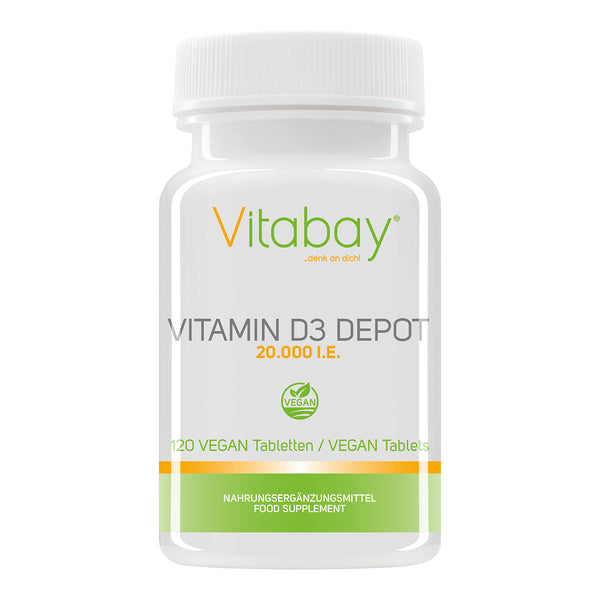 Vitamin D3 Depot 20.000 I.E. (120 Vegane Tabletten)